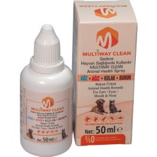 Multiway Clean Hocl Küçükbaş ve Büyükbaş Hayvan Göz Ağız Kulak Burun Daması 50 ml 1 Adet
