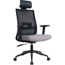 Adore Mobilya Vera Flex Multi Fonksiyon Çalışma Koltuğu - Siyah/gri 63X117-127X67 cm