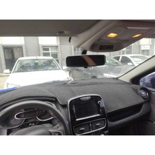 Lee Willson 2019-2021 Modellerine Uygun Renault Clio 4 Torpido Koruma Halısı Siyah Kenar Renk Siyah