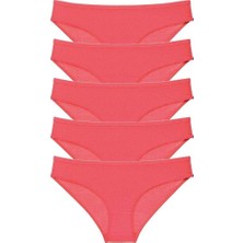 Kapamarka 5 Adet Süper Eko Set Likralı Kadın Slip Külot Fuşya