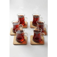 Vivien Home 12’li Isıya Dayanıklı Cam Çay ve Kahve Kupası Seti - 200 ml