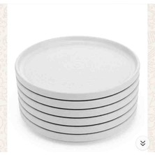 Alisa Kaizen Porselen Sunumluk Lüks Pizza Tabak 6lı