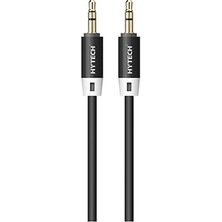 Hytech  HY-X70 1m Uzunluğunda Siyah 3.5mm Stereo Ses Kablosu Dayanıklı Tasarım ile Yüksek Hız Destekli