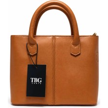 Tbg Kadın Dikey Dikiş Detaylı Kol Çantası Geniş Iç Hacimli Tote El ve Takılabilir Askılı Omuz Çantası