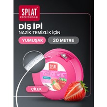SPLAT Mumlu 30 M Florürsüz ve Diş Ipi Çilek Aromalı Nazik Plak ve Çürük Karşıtı