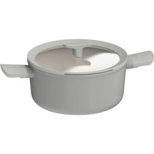 Berghoff Balance Moonmist Yapışmaz Seramik Kapaklı Tencere 24X11,5 cm