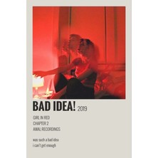 Taranist Kağıt Poster Bad Idea Girl In Red Kuşe Kalın (30X42 Cm)