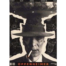 Taranist Kağıt Poster Oppenheimer Cillian Murphy Siyah Atom Bombası Kuşe (30X42 Cm)