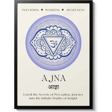 Taranist Kağıt Poster 30X42 cm Ajna Üçüncü Göz Çakrası I Yoga Meditasyon Dekoru