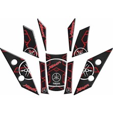 Gogo Premium Yamaha Xmax 2018 - 2022 Uyumlu Tank Pad Set 011