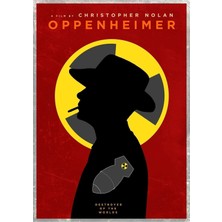 Taranist Kağıt Poster Oppenheimer Cillian Murphy Siyah Atom Bombası Kuşe (30X42 Cm)