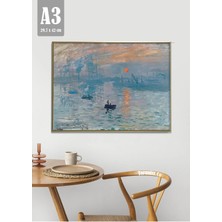 Taranist Kağıt Poster Izlenim, Gün Doğumu - Monet Ünlü Tablolar - Kuşe (30X42 Cm)