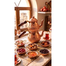 Zakodo Bakır Çaydanlık ve Reçellik/çerezlik Takımı 8 Parça