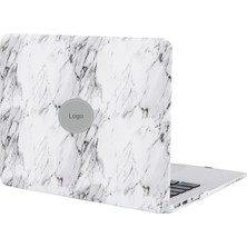 Fumeyabi MacBook Air 13 Inç Kılıf A1369 A1466 Uyumlu Sert Kapak Deri Kaplama Mermer Desenli Hard Case | 360° Koruma Beyaz