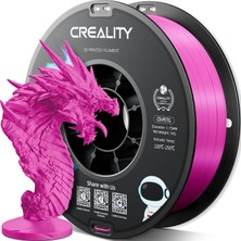 Fumeyabi Resmi Creality Petg 3D Yazıcı Filament 1,75 mm 1 kg (2,2 Lbs), Yüksek Hassasiyetli Güçlü Tokluk, Kokusuz Daha Iyi Akış Nem Geçirmez 3D Baskı Ender Filament (Macenta)