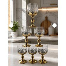 Papatyam Dekor Bohemia Kristal Titanyum El Işi Kahve Yanı Su Bardağı