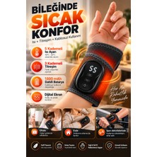 Merwish Isıtmalı ve Titreşimli Bileklik 5 Kademeli Isı 3 Kademeli Titreşim Dijital Ekranlı Şarjlı Bilek Destek Bandı