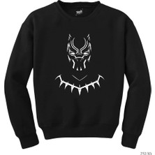 Z zepplin Black Panther With Necklace Siyah Sweatshirt