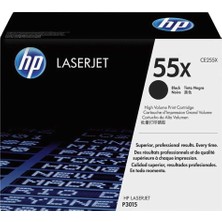 Hp 55X Siyah Yüksek Kapasiteli Orijinal Laserjet Toner Kartuşu 12.500 Sayfa (CE255X)