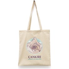 Bi' Dünya Haber Çankırı Tuz Mağarası - Çankırı Türkiye Serisi Tote Bag Baskılı Bez Çanta