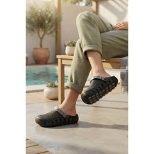 Ademora Siyah Füme Günlük Sahil Havuz Plaj Terliği Unisex Terlik & Sandalet