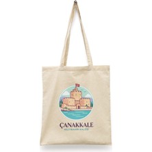 Bi' Dünya Haber Kilitbahir Kalesi - Çanakkale Türkiye Serisi Tote Bag Baskılı Bez Çanta