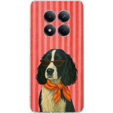 TechTree Redmi Note 15 Pro Plus Uyumlu Gözlüklü ve Fularlı Havalı Köpek Baskılı Silikon Kılıf