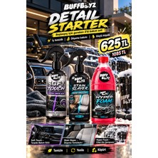 Buffboyz Detail Starter 3’lü Oto Bakım Seti – Soft Touch Torpido Bakım Sütü, Stain Slayer Döşeme Temizleyici, Hyper Foam Cilalı Oto Şampuanı