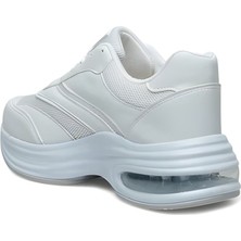 Ademora Kadın Beyaz Anorak Konforlu Hafif Sneaker Günlük Koşu Spor Ayakkabı