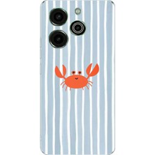 TechTree Tecno Pova 6 Pro Uyumlu Deniz Temalı Yengeç Baskılı Silikon Kılıf