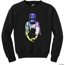 Z zepplin Nirvana Kurt Cobain Colored Siyah Sweatshirt