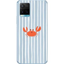 TechTree Vivo Y21S/Y33S/Y32 Uyumlu Deniz Temalı Yengeç Baskılı Silikon Kılıf