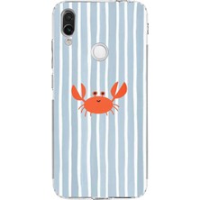 TechTree Redmi Note 7-7 Pro Uyumlu Deniz Temalı Yengeç Baskılı Silikon Kılıf