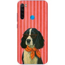 TechTree Redmi Note 8 Uyumlu Gözlüklü ve Fularlı Havalı Köpek Baskılı Silikon Kılıf