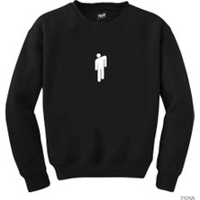 Z zepplin Billie Eilish Logo White Siyah Sweatshirt