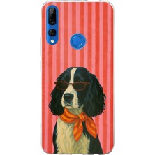 TechTree Honor 9x Uyumlu Gözlüklü ve Fularlı Havalı Köpek Baskılı Silikon Kılıf