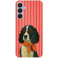 TechTree Samsung Galaxy A25 Uyumlu Gözlüklü ve Fularlı Havalı Köpek Baskılı Silikon Kılıf