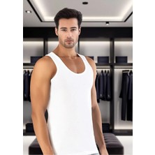Qkk %100 Pamuklu 2'li Erkek Atlet - Beyaz Terletmez Penye Atlet