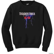 Z zepplin Ac Dc Thunderstruck Siyah Sweatshirt