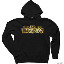 Z zepplin League Of Legends Logo Siyah Kapşonlu Sweatshirt Hoodie