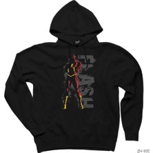 Z zepplin The Flash Grunge Siyah Kapşonlu Sweatshirt Hoodie