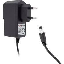Powermaster 12 Volt 1 Amper Adaptör 12V-1 A Priz Tip Adaptör 5.5-2.5 Uç Modem Router Uydu Tv Box Adaptörü
