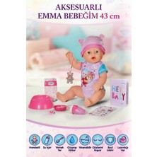 Farbu Oyuncak Baby-Born Etkileşimli Emma 8 Fonksiyonlu Su Içen Ağlayan Altını Islatan Bezli 43 cm Oyuncak Bebek