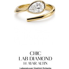 So CHIC 0.55 Karat HRD Sertifikalı Laboratuvar Üretimi Pırlanta Altın Yüzük