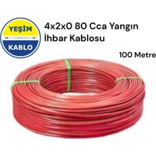Yeşim kablo ve Asansör marketim Yeşim Kablo 4X2X0.80MM+0.40 mm Cca Yangın Ihbar Kablosu 100 Metre