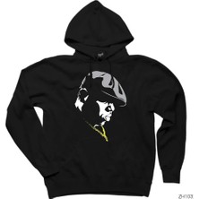 Z zepplin Biggie Stencil Siyah Kapşonlu Sweatshirt Hoodie