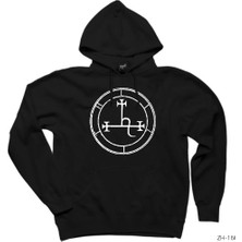 Z zepplin Sigil Of Lilith Siyah Kapşonlu Sweatshirt Hoodie