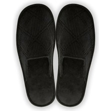 Ademora Comfort Unisex Siyah Ev Terliği Rahat Hediyelik Çeyizlik Misafir Terliği