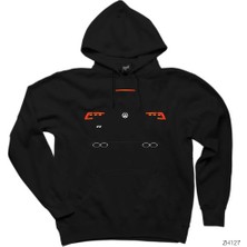 Z zepplin Volkswagen Mk7 Shadow Siyah Kapşonlu Sweatshirt Hoodie