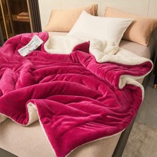 Mulberry Sherpa Polar Battaniye Çift Taraflı Çift Kişilik 220X240 cm